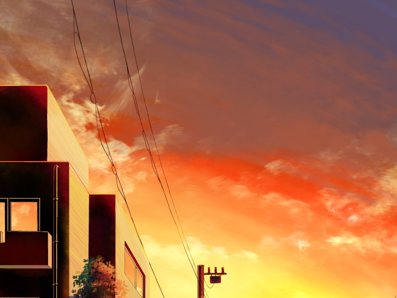 l-laboratory, trouble trap lab, game cg, tagme, no humans, sky