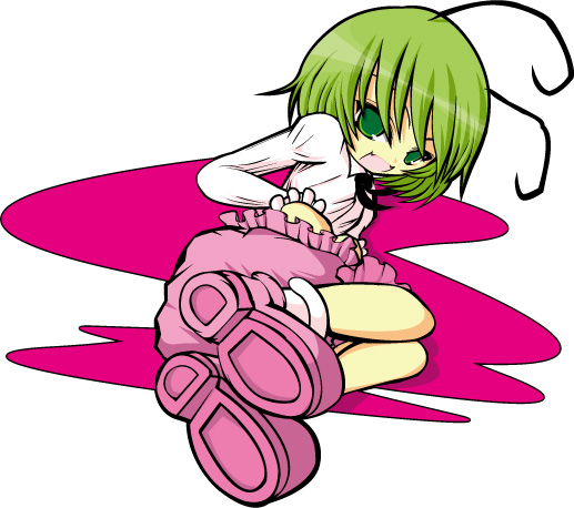 aizawa, wriggle nightbug, touhou, 1girl, antennae, female focus, green hair, solo