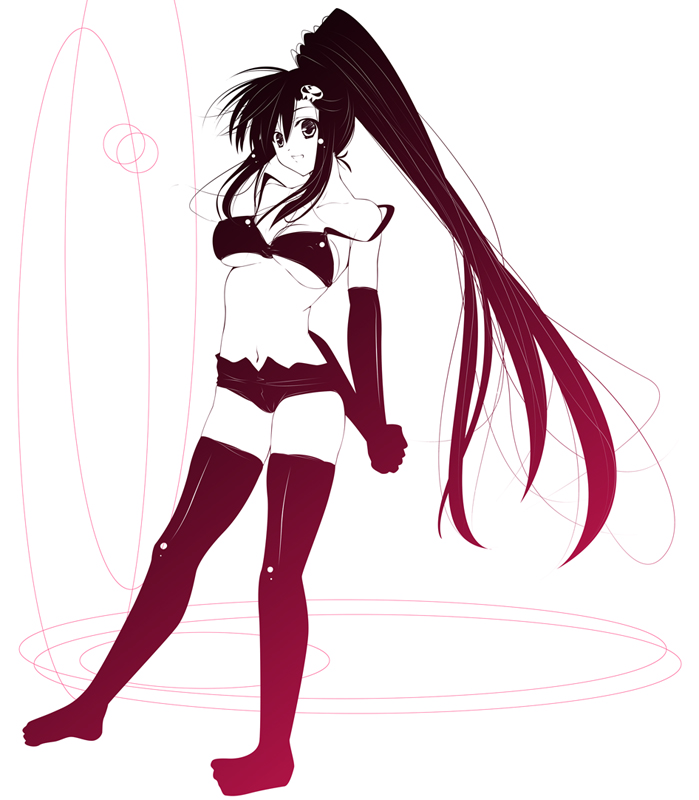 coach (artist), yoko littner, tengen toppa gurren lagann, bad id, bad pixiv id, 00s, 1girl, female focus, solo, thighhighs