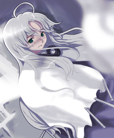 sango (53box), aura (.hack//), .hack//, .hack//games, bandai, cyber connect 2, lowres, aura, blush, robe, solo