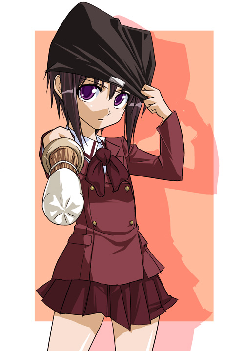 kawazoe tamaki, bamboo blade, 00s, school uniform, serafuku, shinai, solo, sword, weapon
