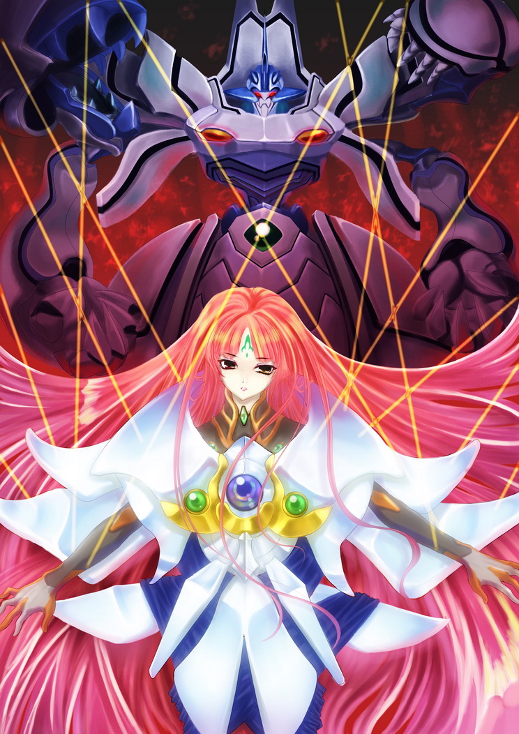 st.microscope, levi torah, mai kobayashi, banpresto, super robot wars, bad id, bad pixiv id, heterochromia, judecca, levi tolar, red eyes, red hair, yellow eyes
