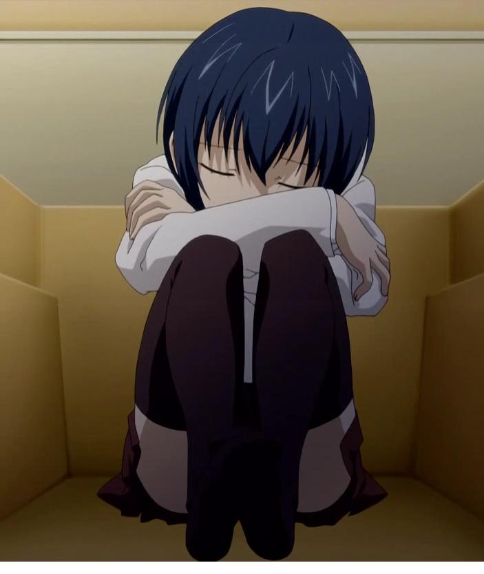 minami touma, minami-ke, minami-ke okawari, anime screenshot, 00s, 1girl, dark, feet, female focus, miniskirt, skirt, sleeping, solo, thighhighs