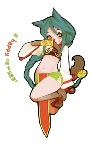 mutsukarasu, original, lowres, tagme, animal ears, dog ears, new year, solo