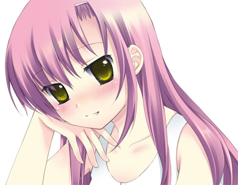 chany, katsura hinagiku, hayate no gotoku!, lowres, 00s, blush, long hair, pink hair, solo, yellow eyes