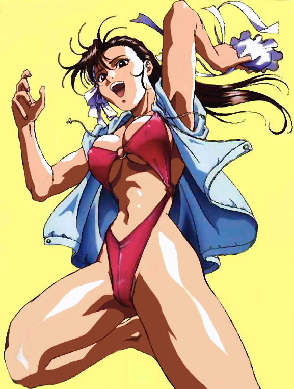 ooshima yasuhiro, chun-li, capcom, street fighter, jpeg artifacts, official art, 1girl, :d, alternate costume, alternate hairstyle, arm up, armpits, arms up, bikini, black eyes, black hair, breasts, breasts apart, brown hair, bun cover, china dress, chinese clothes, cleavage, covered erect nipples, double bun, drawstring, dress, female focus, floating hair, from below, hair bun, hair down, happy, holding, hood, hoodie, jacket, large breasts, leg lift, long hair, looking at viewer, nail polish, narrow waist, navel, o-ring, o-ring bikini, o-ring top, open clothes, open hoodie, open mouth, red bikini, ribbon, shiny skin, sideboob, simple background, skindentation, slingshot swimsuit, smile, solo, swimsuit, underboob, undressing, wide hips, yellow background