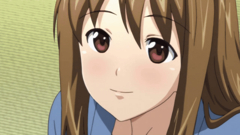 koiito kinenbi the animation, animated, animated gif, tagme, 10s, 2012, breasts, brown eyes, brown hair, collarbone, japanese clothes, kimono, large breasts, long hair, mature female, partially undressed, yurie okunaga