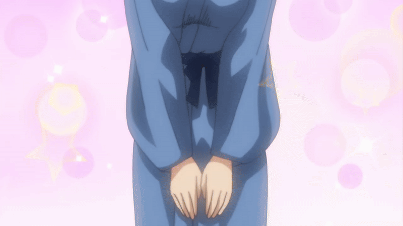 koiito kinenbi the animation, animated, animated gif, tagme, 10s, 2012, bowing, brown eyes, brown hair, collarbone, japanese clothes, kimono, long hair, looking at viewer, mature female, sparkle, yurie okunaga