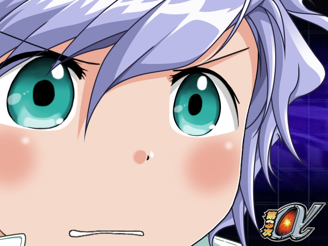 cobray gordon, banpresto, super robot wars, super robot wars alpha, the 3rd super robot wars alpha, silver hair, 1boy, aqua eyes, close-up, green eyes, gununu (meme), male focus, meme, solo