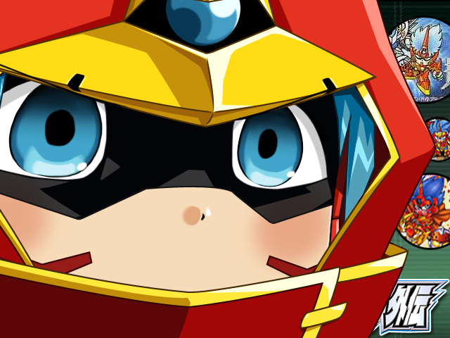 fighter roar, kouta azuma, banpresto, super robot wars, super robot wars original generation, the great battle, 1boy, blue eyes, blue hair, gununu (meme), male focus, matching hair/eyes, meme, solo
