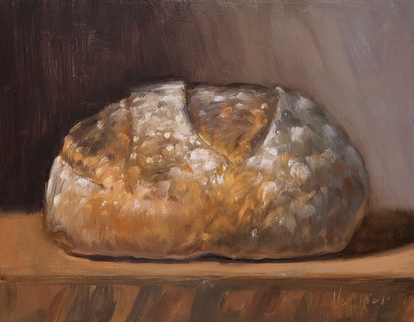 noah verrier, original, commentary, english commentary, artist name, bread, food, food focus, loaf of bread, no humans, still life