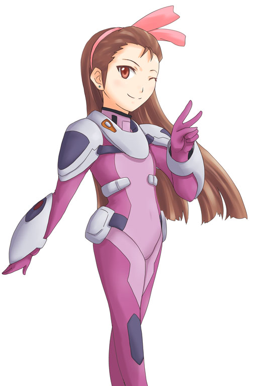 yumayuma, kugimiya rie, minase iori, nena trinity, gundam, gundam 00, idolmaster, idolmaster (classic), idolmaster 1, bad id, bad pixiv id, bodysuit, parody, solo, voice actor connection