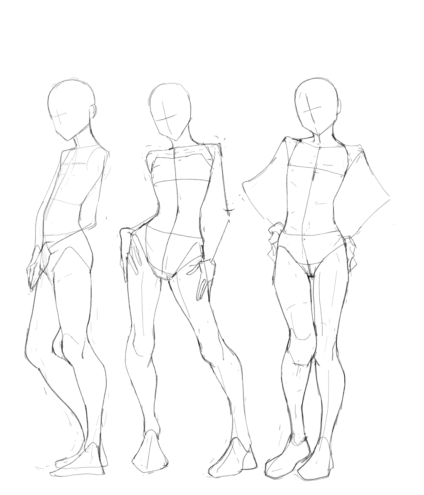 takayuki azuma, original, highres, 1girl, ass, from behind, greyscale, guide, how to, jacket, monochrome, multiple boys, panties, sketch, standing, underwear