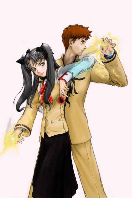 k.x., emiya shirou, tohsaka rin, fate/stay night, fate (series), 00s