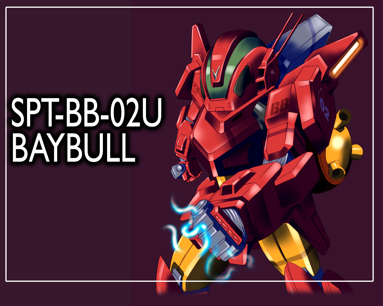 baybull, aoki ryuusei spt layzner, armor, character name, electricity, helmet, machinery, mecha, no humans, robot, weapon
