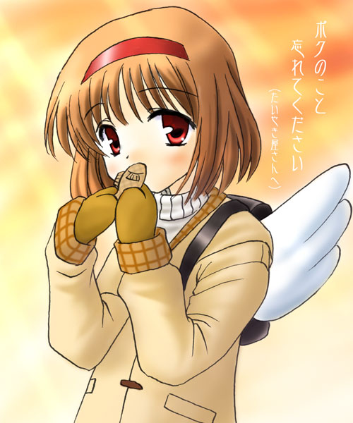 masakichi (crossroad), tsukimiya ayu, kanon, translated, food, solo, taiyaki, wagashi