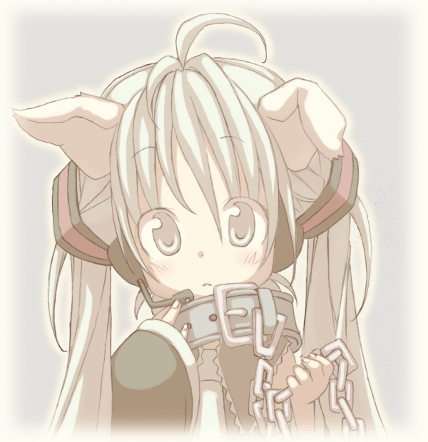 kuro (kuroneko no kanzume), hatsune miku, vocaloid, 1girl, animal ears, chain, collar, dog ears, female focus, solo, twintails