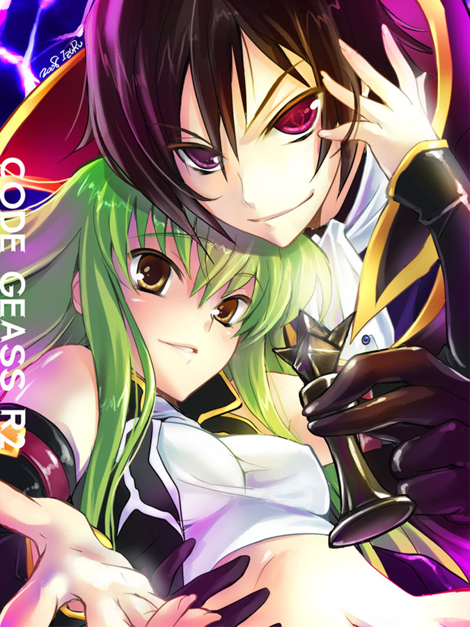 nekou izuru, c.c., lelouch vi britannia, code geass, 00s, bare shoulders, sleeveless, sleeveless turtleneck, turtleneck