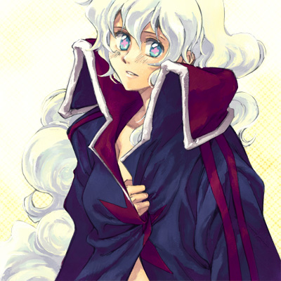 akutsu (yuumi), nia teppelin, tengen toppa gurren lagann, lowres, 00s, jacket, solo, white hair