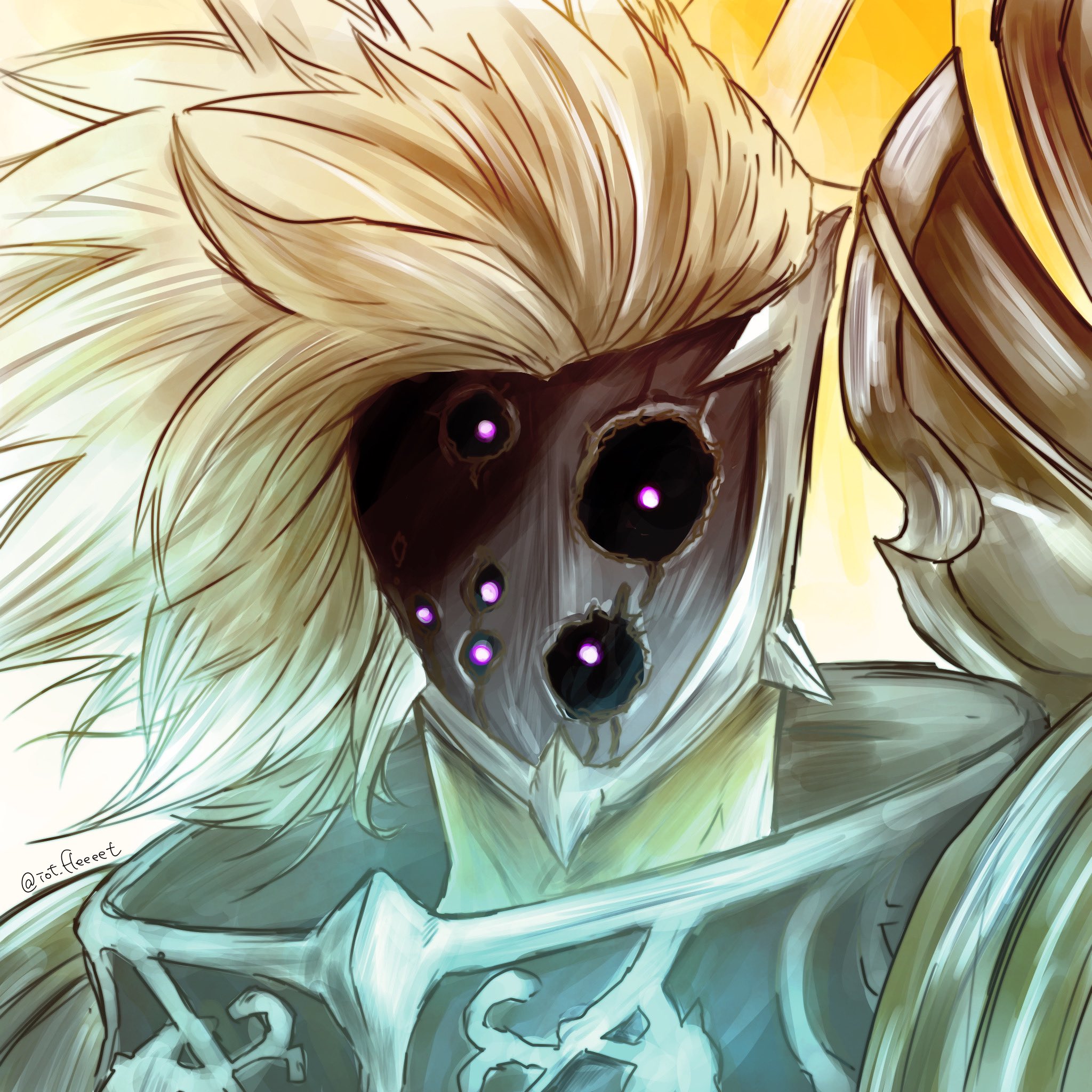 chaos archeteller (grimms notes), grimms notes, 1boy, extra eyes, iota yope, looking at viewer, male focus, monster boy, solo