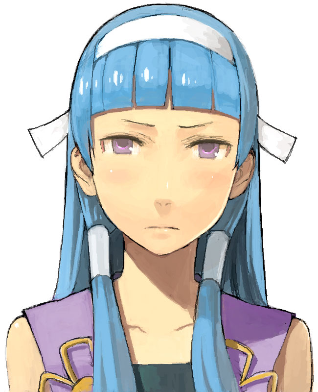 yu 65026, nagi, kannagi, 00s, 1girl, blunt bangs, female focus, hair tubes, solo, twintails