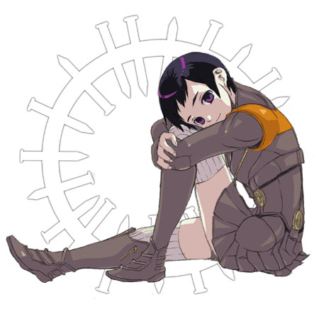 sera, seraphita angel, atlus, digital devil saga, shin megami tensei, lowres, boots, short hair, solo, thigh boots, thighhighs