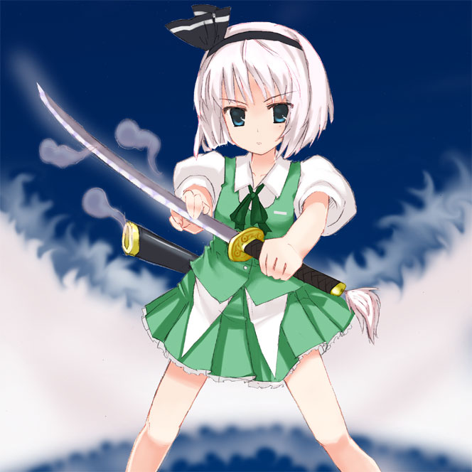 gotyou, konpaku youmu, konpaku youmu (ghost), touhou, tagme, 1girl, female focus, solo