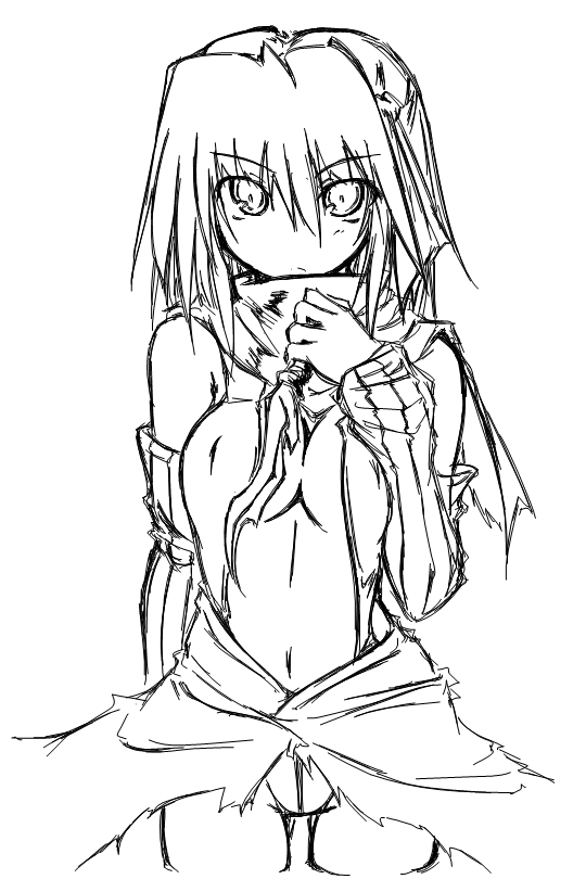 kaminagi (kaminagi-tei), assassin cross (ragnarok online), ragnarok online, 1girl, female focus, greyscale, monochrome, sketch, solo, thighhighs