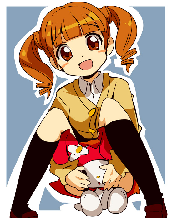ixy, my melody, yumeno uta, onegai my melody, sanrio, 00s, black socks, kneehighs, socks, solo, twintails