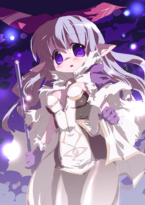 miuku (marine sapphire), wizard (ragnarok online), ragnarok online, 1girl, blue eyes, female focus, pantyhose, pointy ears, solo, wizard