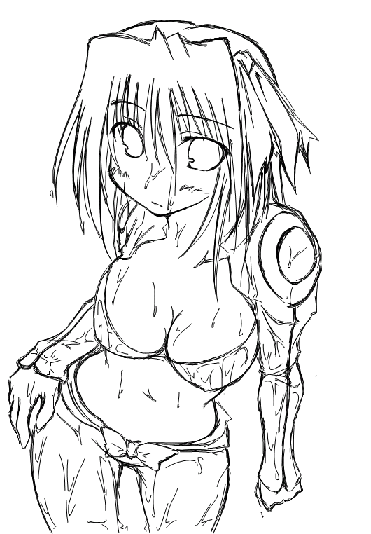 kaminagi (kaminagi-tei), thief (ragnarok online), ragnarok online, tagme, greyscale, monochrome, wet