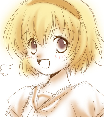 sinko (sinsin), lowres, tagme, blonde hair, fang