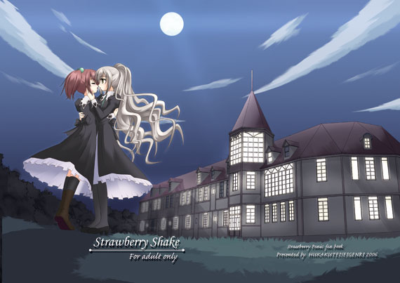 aoi nagisa, hanazono shizuma, strawberry panic!, black legwear, 00s, 2girls, multiple girls, pantyhose, school uniform, thighhighs, yuri, zettai ryouiki