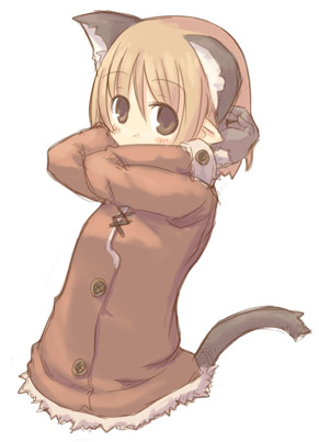 7010, lowres, tagme, animal ears, brown eyes, pointy ears, solo, tail