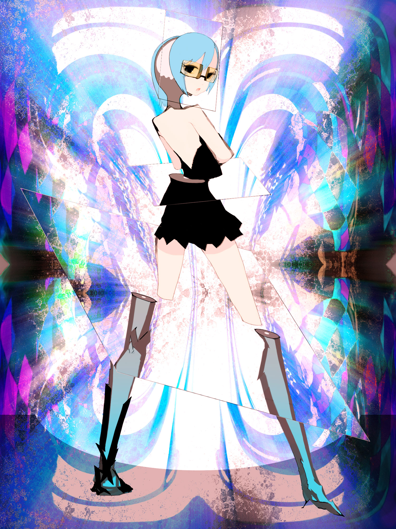 dskb, original, highres, tagme, glasses, solo, surreal