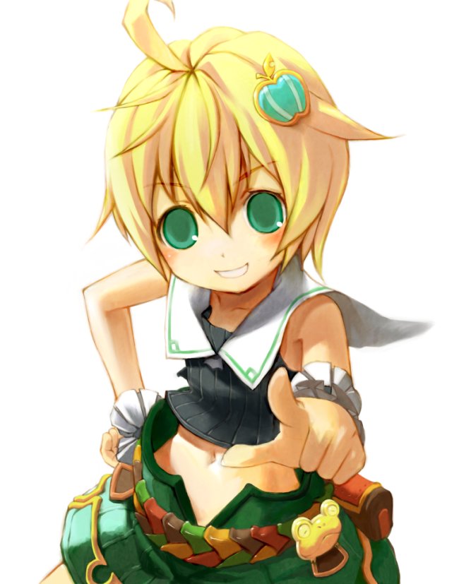 sankaku (pixiv5000), shiden, clavat, king leo, leo (ffcc), final fantasy, final fantasy crystal chronicles, final fantasy crystal chronicles: my life as a king, bad id, bad pixiv id, 1boy, blonde hair, green eyes, male focus, simple background, solo