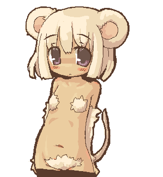 7010, lowres, tagme, animal ears, blush, oekaki, solo, tail