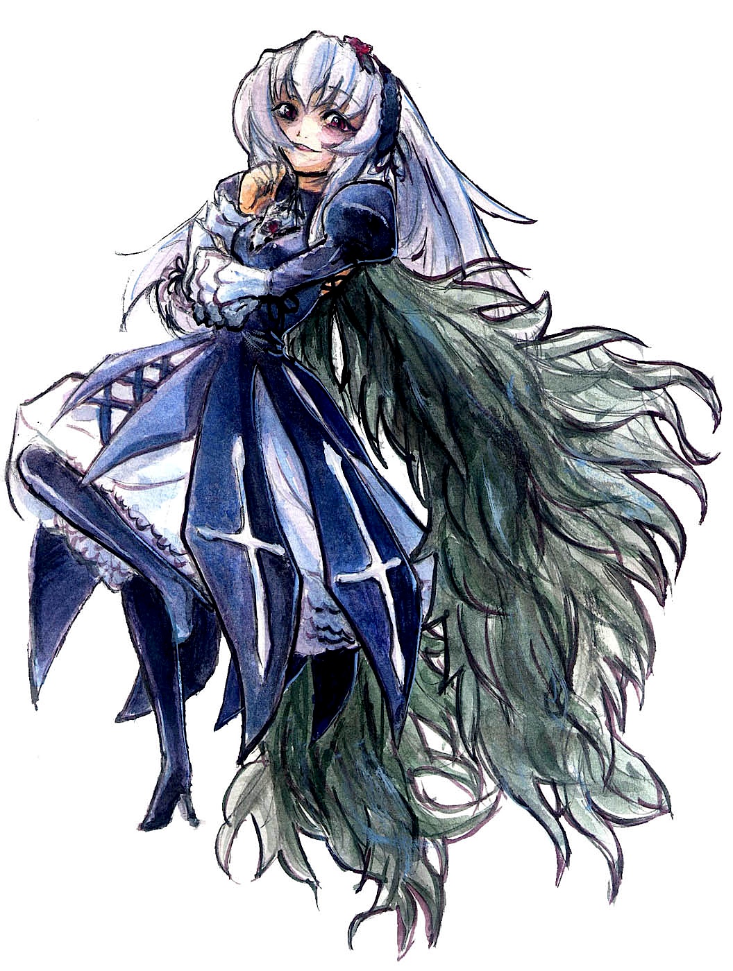 taishi (artist), taishi (picchiridou), suigintou, rozen maiden, bad id, bad pixiv id, highres, 00s, 1girl, female focus, solo