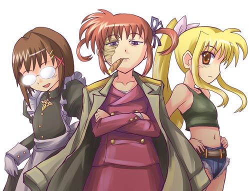 black lagoon, lyrical nanoha, mahou shoujo lyrical nanoha, lowres, tagme, 00s