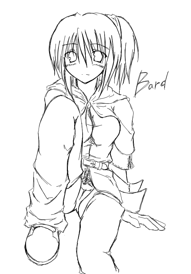 kaminagi (kaminagi-tei), bard (ragnarok online), ragnarok online, gender request, bard, boots, crossdressing, crossdressing (ftm), genderswap, greyscale, monochrome, panties, solo, thigh boots, thighhighs, underwear