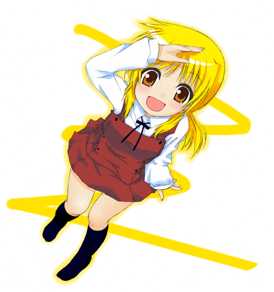 aoi (artist), yorimichi (aoixx), miyako (hidamari sketch), hidamari sketch, 00s, 1girl, female focus, kneehighs, socks, solo