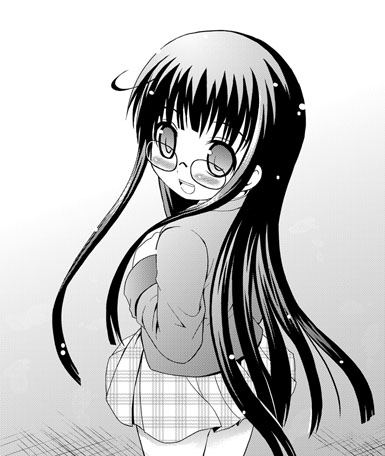 oniyazu kakashi, original, lowres, 1girl, female focus, glasses, greyscale, monochrome, solo
