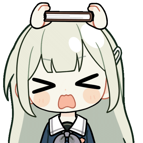 chunye haruya, wakaba mutsumi, bang dream!, bang dream! it's mygo!!!!!, animated, animated gif, lowres, > <, 1girl, blunt bangs, blush stickers, book, chibi, chibi only, green hair, holding, holding book, incoming attack, long hair, open mouth, sidelocks, simple background, solo, throwing, transparent background, upper body