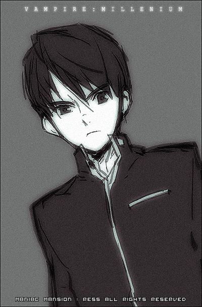 ress, djmax, djmax portable, 1boy, greyscale, male focus, monochrome, school uniform, serafuku, solo