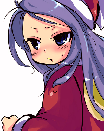 kumuiutabito, king dedede, kirby (series), nintendo, gender request, 1girl, blush, female focus, genderswap, king, lipstick, long hair, makeup, personification, purple eyes, purple hair, solo
