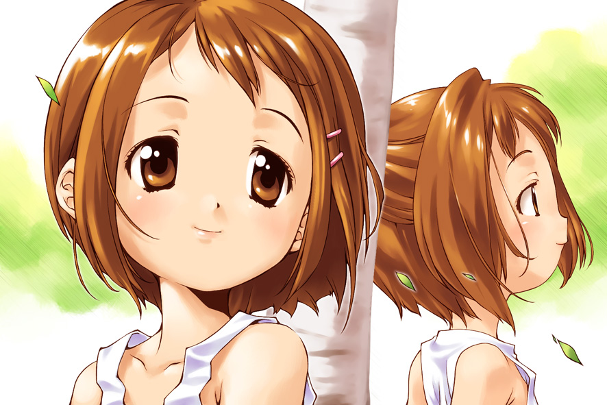 shiina hikaru, shiina tsubasa, figure 17, 00s, 2girls, bare shoulders, brown eyes, brown hair, multiple girls, short hair, siblings, sisters, twins, upper body