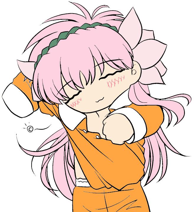 milfeulle sakuraba, galaxy angel, tagme, 00s, 1girl, chibi, female focus, solo