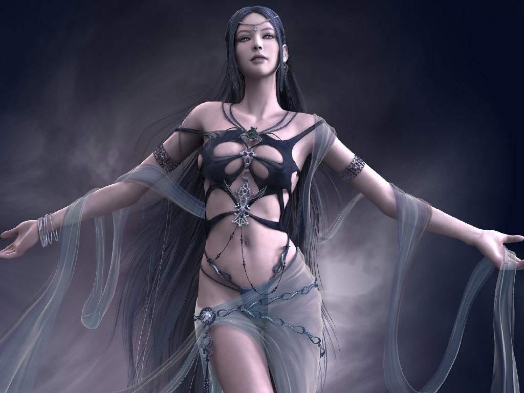 game cg, source request, 1girl, 3d, female focus, gradient background, navel, panties, ribbon, solo, thong, transparent, underwear