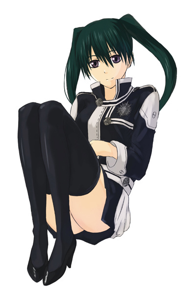 lenalee lee, d.gray-man, 00s, long hair, skirt, solo, thighhighs, twintails