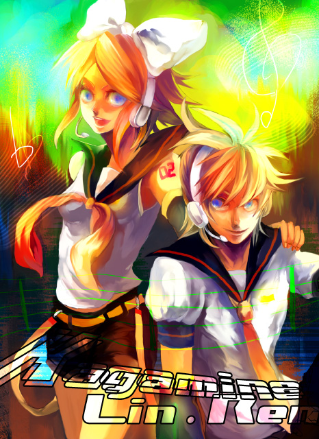 toriko (hatoriko), kagamine len, kagamine rin, vocaloid, 1boy, 1girl, brother and sister, siblings, twins